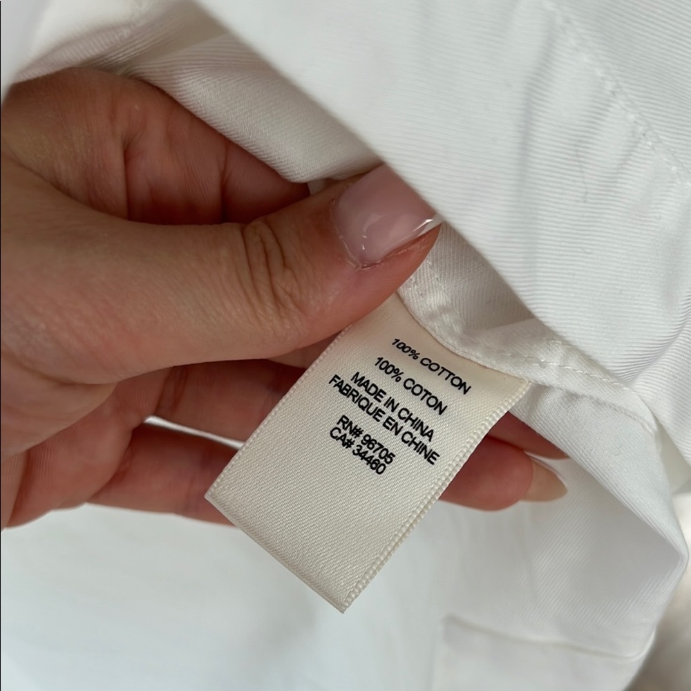 Rebecca Taylor White Long Sleeve white Shirt dress M 100% cotton - Picture 5 of 7